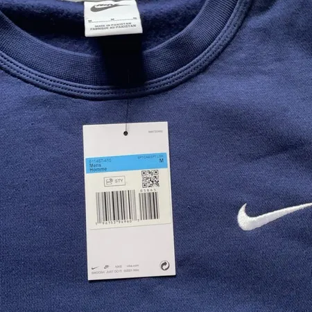 Sweat sans capuche nike solo swoosh bleu marine